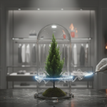 A technician meticulously cleans smoke-damaged luxury goods in a high-end retail setting, illustrating the specialized care of The Cypress Protocol for Luxury Retail: Surgical Fire Damage Restoration.