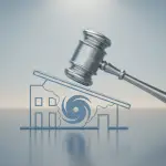 A 24/7 Restoration Specialist meticulously examines commercial hurricane claim documents, demonstrating our strategic application of the TPPCA Hammer for Sugar Land businesses.