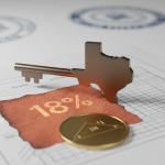 Close-up of legal documents, a pen, and a calculator, symbolizing the meticulous process for Bellaire homeowners claiming 18% interest on delayed insurance payments under Texas Insurance Code §542.060.