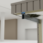 Moisture accumulating on HVAC ductwork in a Friendswood retail space, illustrating cold-bridge condensation contributing to potential mold issues.
