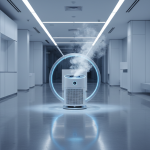 Technicians performing forensic smoke decontamination in a Clear Lake retail center, meticulously addressing micro-soot to restore air quality and surfaces.