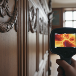 Thermal imaging used for non-invasive moisture detection in a River Oaks estate.