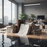 A close-up view of severely water-damaged legal documents and books with swollen, discolored pages, demonstrating the challenge of saving wet documents and books after a flood in Houston.