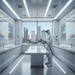 A dedicated team of Houston remediation specialists in full protective gear meticulously cleans an area to achieve a 'State 0' clinical clean.