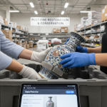 A gloved 24/7 Restoration Specialists technician carefully documents a soot-affected antique sculpture, meticulously upholding chain of custody protocols during fire restoration in Houston, TX.