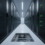 A close-up view inside a data center utility chase, revealing a dense network of cables, conduits, and support structures. This intricate infrastructure illustrates the challenge of widespread FM-200 clean agent residue and potential toxic HF gas accumulation, a critical focus of the article 'Utility Chases & Data Centers: FM-200 Clean Agent Residue Removal'.