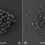 Candle soot vs fire soot microscopy