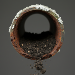 Cast iron pipe bottom out corrosion
