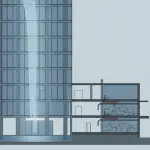 High-rise water damage diagram