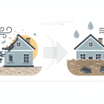 Concurrent causation wind vs flood timeline