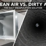 HVAC duct encapsulation smoke damage