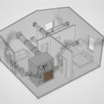 Smoke in HVAC ductwork diagram