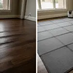 Hardwood floor forensic drying