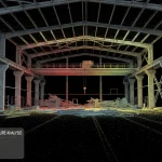 Detailed Matterport E57 point cloud illustrating precise structural damage within a property, providing millimeter-accurate proof for insurance claims as highlighted in 'Matterport E57 Files: The Data That Wins Claims'.