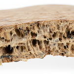 Particle board irreversible swelling cross section