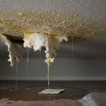 Popcorn ceiling water damage asbestos risk