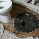 Toilet wax ring leak subfloor rot