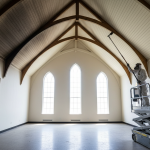 Towne Lake fire restoration high ceiling cleaning