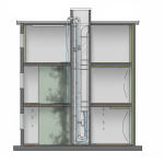 Utility chase water leak diagram