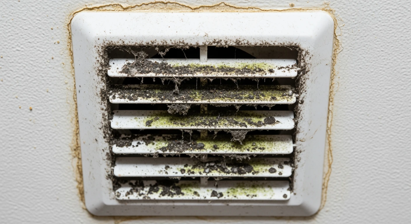 Mold on bathroom exhaust fan