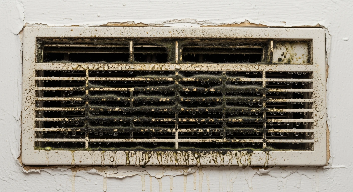 Mold in HVAC vent from AC condensation