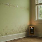 Interior wall corner with a moisture meter